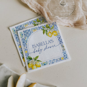 Amalfi Coast Lemon Mediterrane Babydusche Serviette