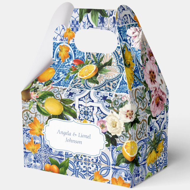 Amalfi Coast Lemon Tiles Italien Geschenkschachtel (Vorderseite)