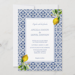Amalfi Coast Lemon Tiles Italien Personalisiertes  Einladung