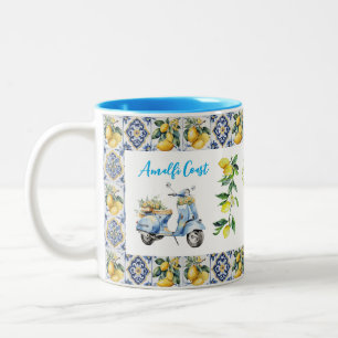 Amalfi Coast Lemons Vespa Zweifarbige Tasse