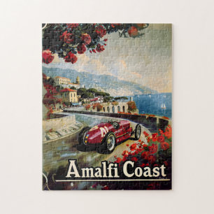Amalfi Coast Vintag Racing Car Puzzle