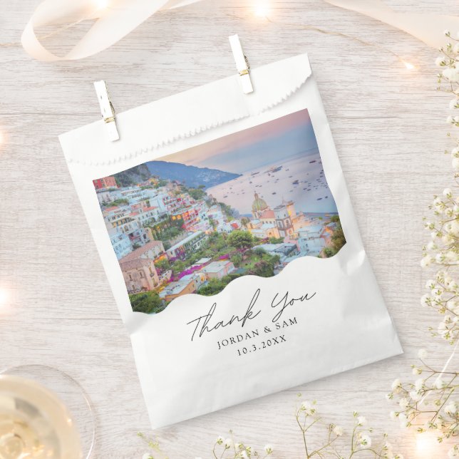 Amalfi Coast Wedding Positano Personalisiert Geschenktütchen (Ausgeschnitten)