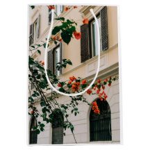 Amalfi Cream Bougainvillea Watercolor-Geschenktasc