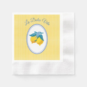 Amalfi-Gelbe Zitronen im mediterranen Stil Serviette