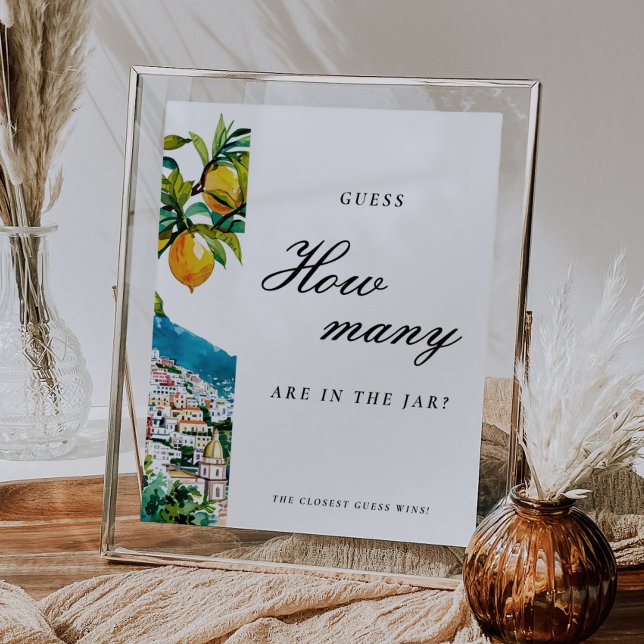 Amalfi Guess Wie viele Kisses Brautparty signieren Poster (Von Creator hochgeladen)