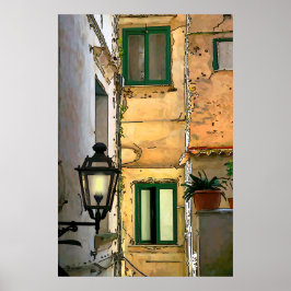 Amalfi-Hintergassen Poster