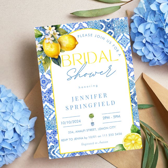 Amalfi Italia La Dolce Vita Brautparty Einladung (Amalfi Italian La Dolce Vita Bridal Shower Invitation)