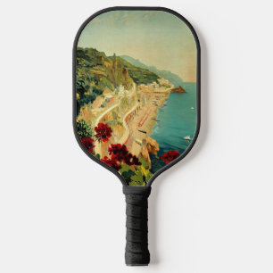 Amalfi Italian Coast, Vintage Travel Poster Italy Pickleball Schläger