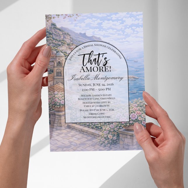 Amalfi Italian Themed Bridal Shower Einladung (Amalfi Italian Themed Bridal Shower Invitations
)