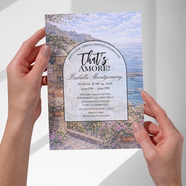Amalfi Italian Themed Bridal Shower Einladung (Amalfi Italian Themed Bridal Shower Invitations
)