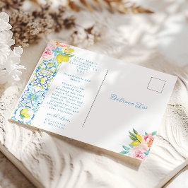 Amalfi Italian Wedding Mediterranea Vielen Dank Postkarte