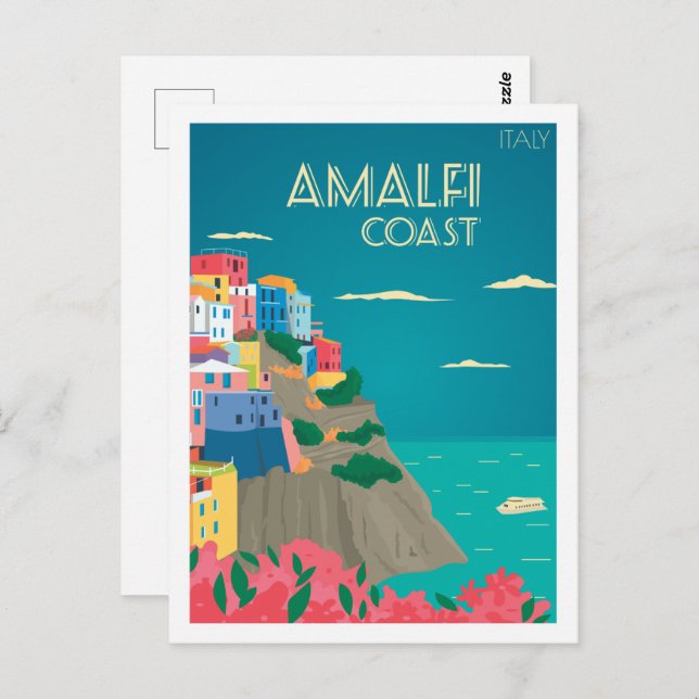Amalfi Italien Berühmter Reiseort Postkarte (Vorne/Hinten)