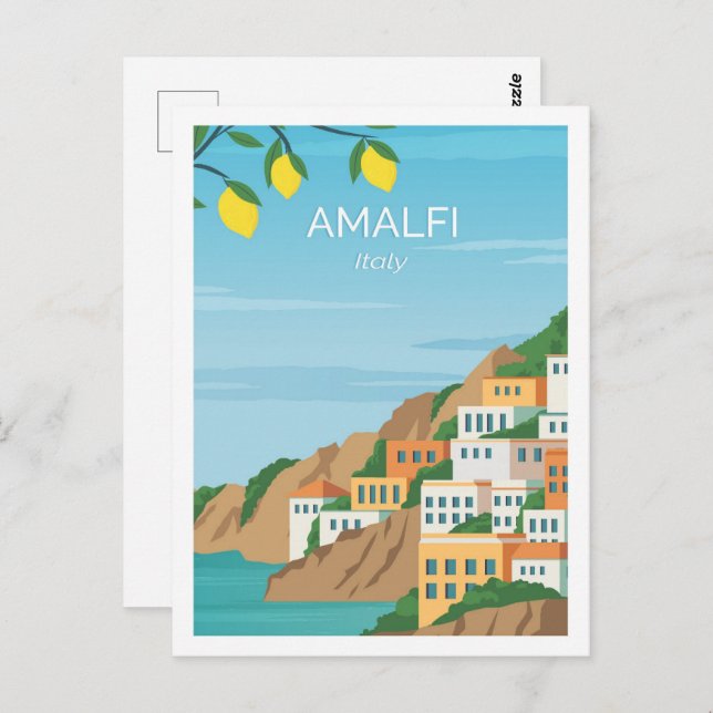 Amalfi Italien Berühmter Reiseort Postkarte (Vorne/Hinten)
