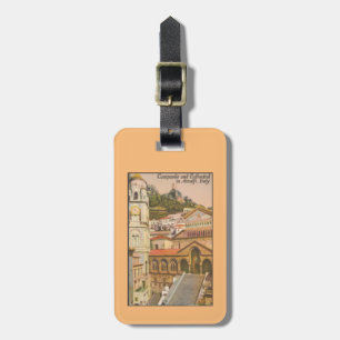 Amalfi, Italien Campanile Vintage Reise Postkarte Gepäckanhänger