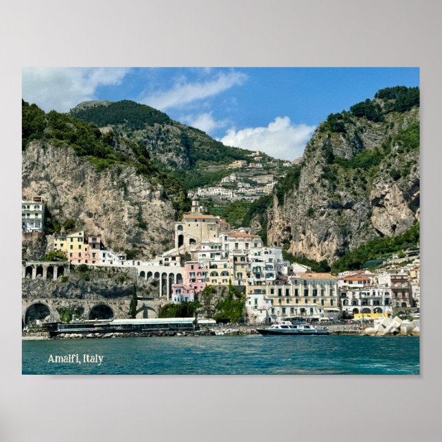 Amalfi Italien Design Poster (Vorne)