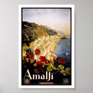 Amalfi Italien Italia Vintage Travel Poster