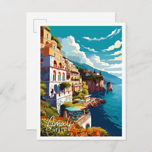 Amalfi Italien Kunstmuseum Postkarte (Vorne/Hinten)