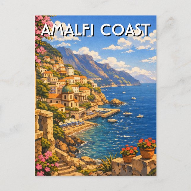 Amalfi Italien Postkarte (Vorderseite)