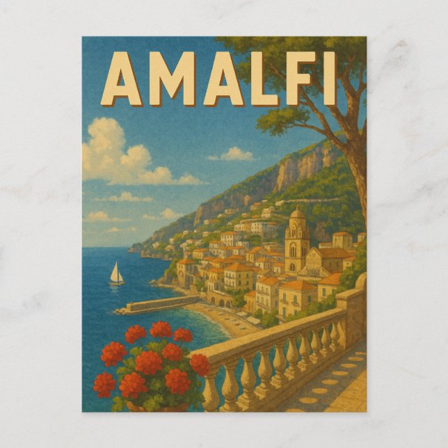 Amalfi Italien Postkarte (Vorderseite)