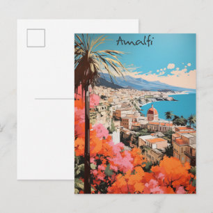 Amalfi Italien Reise Stadt Malerei Ästhetik Postkarte