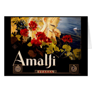 Amalfi Italien Reiseplaner Kunst Grafik