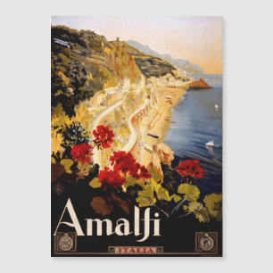 Amalfi Italien Reiseplaner Kunst Grafik Magnetkarte