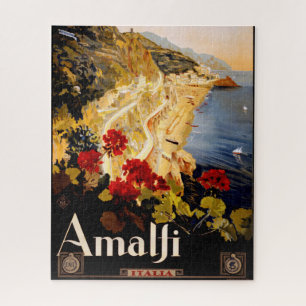 Amalfi Italien Reiseplaner Kunst Grafik Puzzle