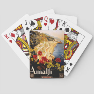 Amalfi Italien Reiseplaner Kunst Grafik Spielkarten