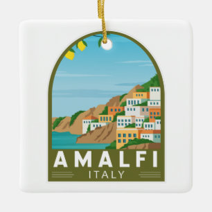 Amalfi Italien Retro-Reise Kunst Vintage Keramikornament