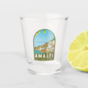 Amalfi Italien Retro Reise Kunst Vintage Schnapsglas
