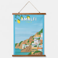 Amalfi Italien Retro Reise Kunst Vintage