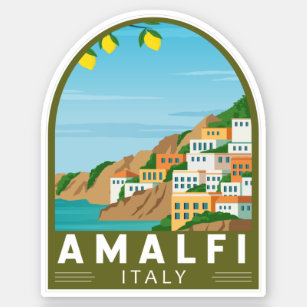 Amalfi Italien Retro Reisen Vintag Aufkleber