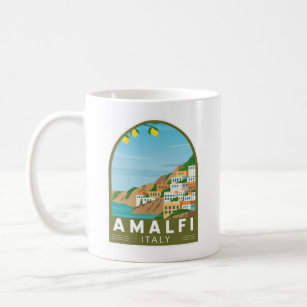 Amalfi Italien Retro Reisen Vintag Kaffeetasse