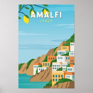 Amalfi Italien Retro Reisen Vintag Poster