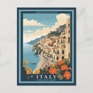 Amalfi Italien Retro Reisen Vintag Postkarte