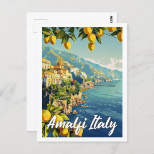 Amalfi Italien Vintag Berühmter Reiseort Postkarte