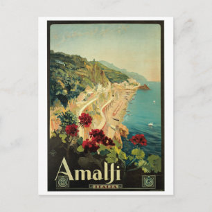 Amalfi, Italien, Vintage Poster Postkarte