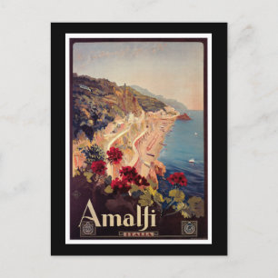 Amalfi, Italien Vintage-Reiseposter Postkarte