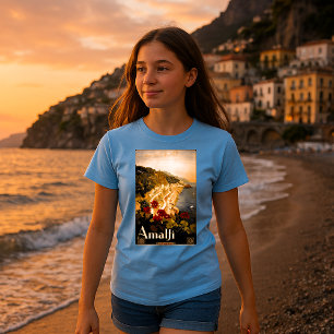 Amalfi, Italien Vintager Mittelmeertourismus T-Shirt