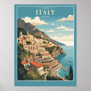 Amalfi Italienische Küste Poster