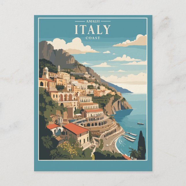 Amalfi Italienische Küste Postkarte (Vorderseite)