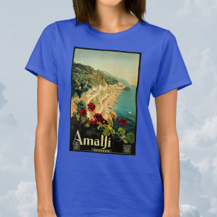 Amalfi Italienische Küste, Vintage-Reiseplakat Ita T-Shirt
