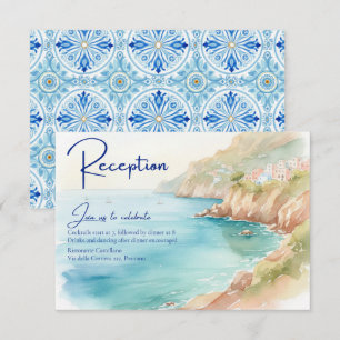 Amalfi-Küste Amore Italien Meer Hochzeitsempfang Begleitkarte