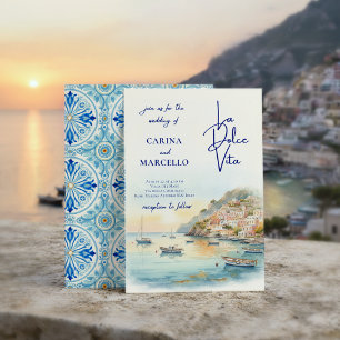 Amalfi-Küste Amore La Dolce Vita Sonnenuntergang Einladung