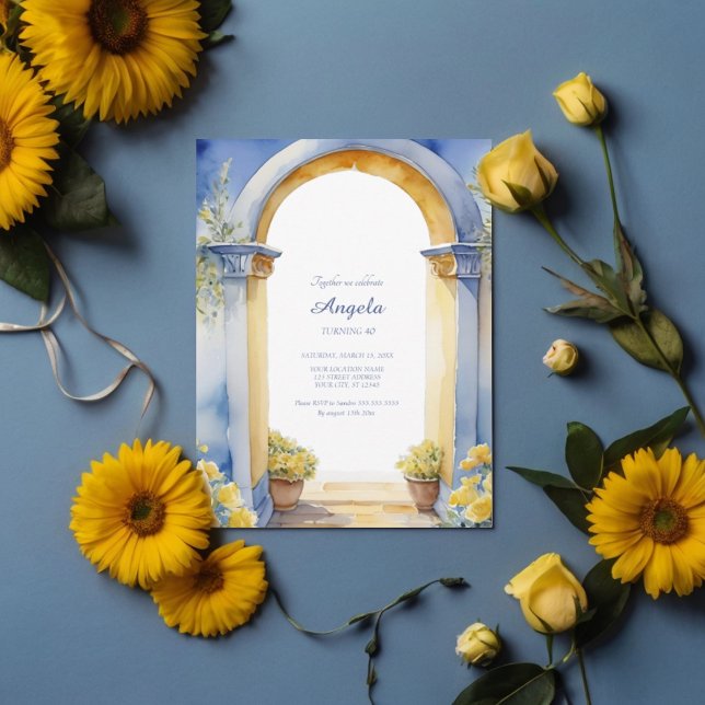 Amalfi Küste Archway Mittelmeerblick Einladung (Von Creator hochgeladen)