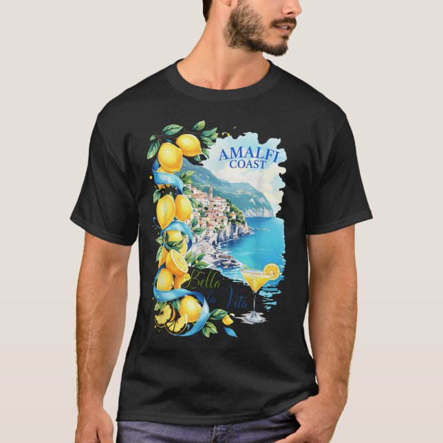 Amalfi Küste Capri Lemon Italien Bella La Vita T-Shirt (Vorderseite)
