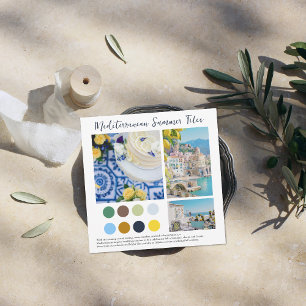 Amalfi-Küste   Farbpalette mediterrane Fliesen Einladung