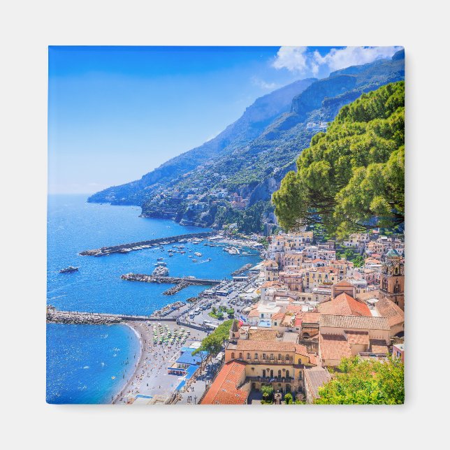 Amalfi Küste, Italien. Aussicht auf die Stadt Amal Magnet (Vorne)