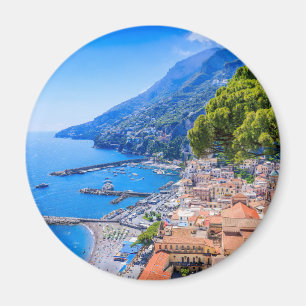 Amalfi Küste, Italien. Aussicht auf die Stadt Amal Magnet
