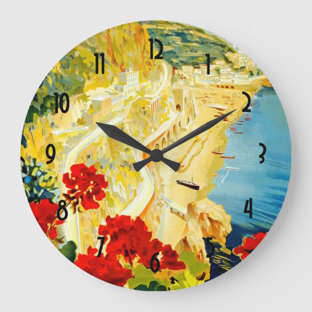 Amalfi-Küste, Italien Große Wanduhr (Vorderseite)